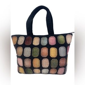 Handmade '64 Handsewn Patches' Satchel Bag Purse New